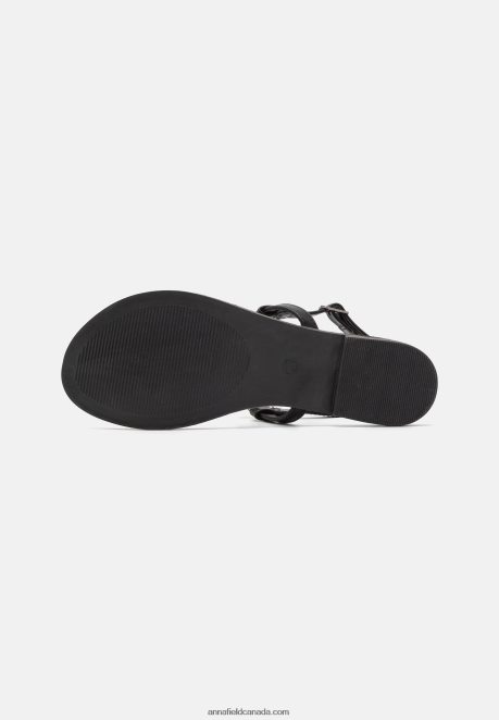 Anna Field Women T-Bar Sandals Black H42J4Z1541