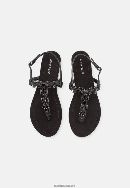 Anna Field Women T-Bar Sandals Black H42J4Z1541