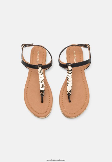 Anna Field Women T-Bar Sandals Black H42J4Z1547
