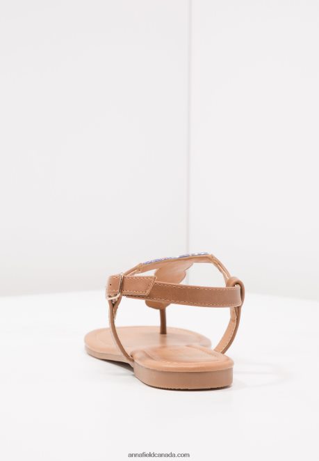 Anna Field Women T-Bar Sandals Brown H42J4Z1519