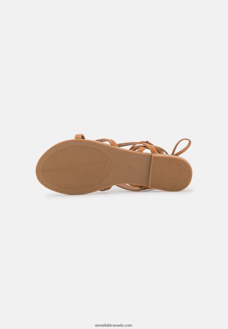 Anna Field Women T-Bar Sandals Cognac H42J4Z1501