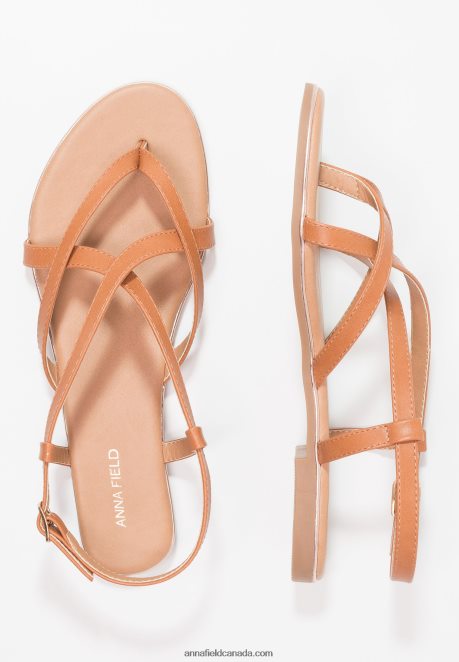 Anna Field Women T-Bar Sandals Cognac H42J4Z1508