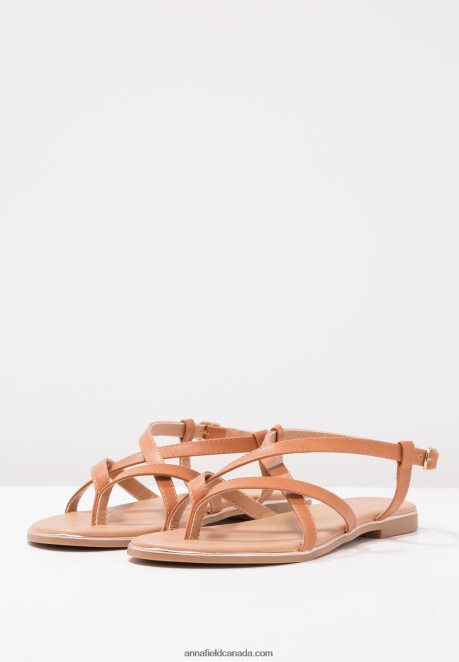 Anna Field Women T-Bar Sandals Cognac H42J4Z1508