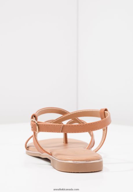 Anna Field Women T-Bar Sandals Cognac H42J4Z1508