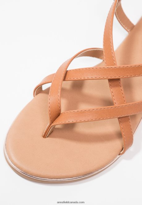 Anna Field Women T-Bar Sandals Cognac H42J4Z1508
