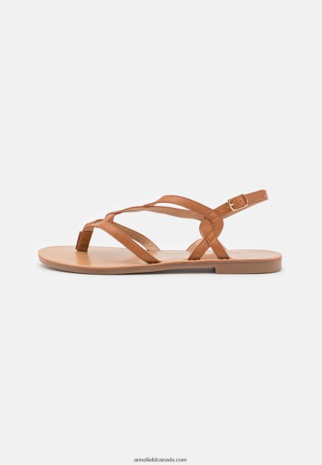 Anna Field Women T-Bar Sandals Cognac H42J4Z1527