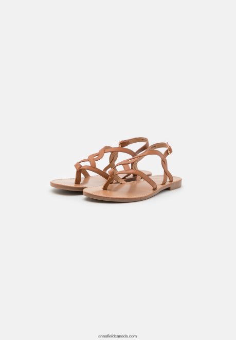 Anna Field Women T-Bar Sandals Cognac H42J4Z1527
