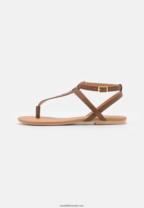 Anna Field Women T-Bar Sandals Cognac H42J4Z1537