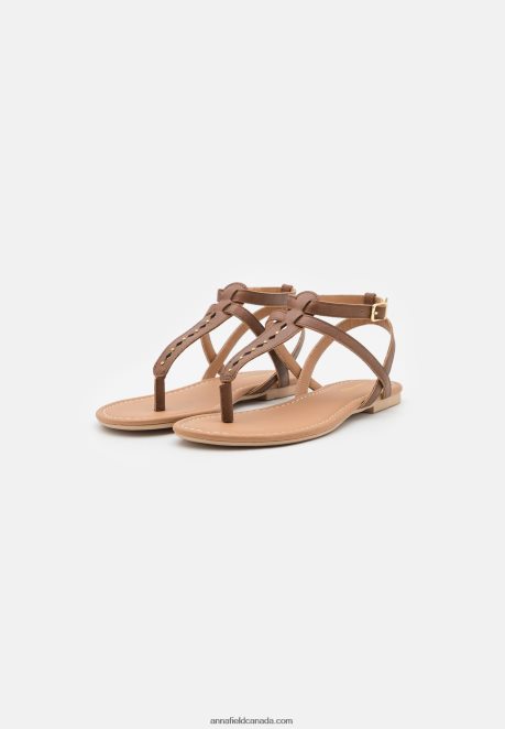 Anna Field Women T-Bar Sandals Cognac H42J4Z1537