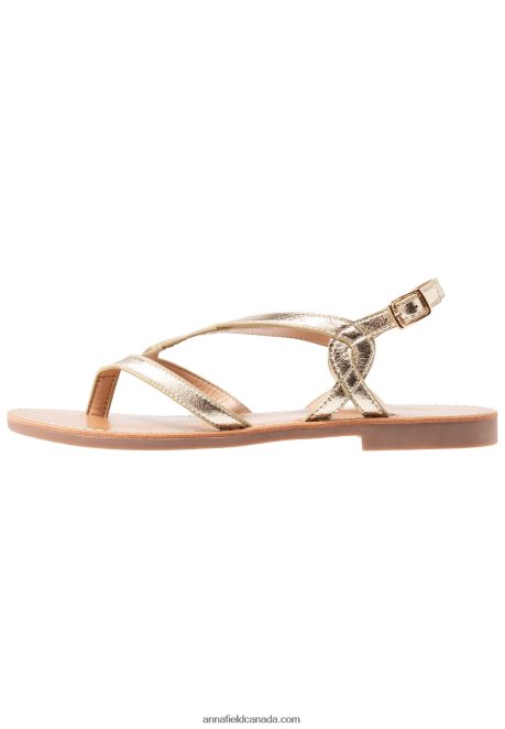 Anna Field Women T-Bar Sandals Gold H42J4Z1499