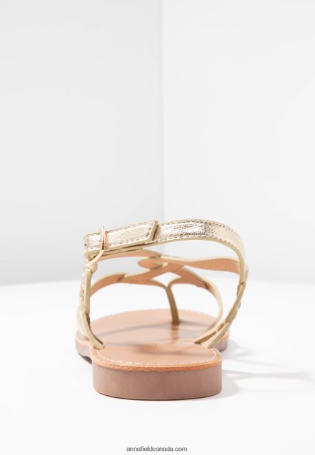 Anna Field Women T-Bar Sandals Gold H42J4Z1499