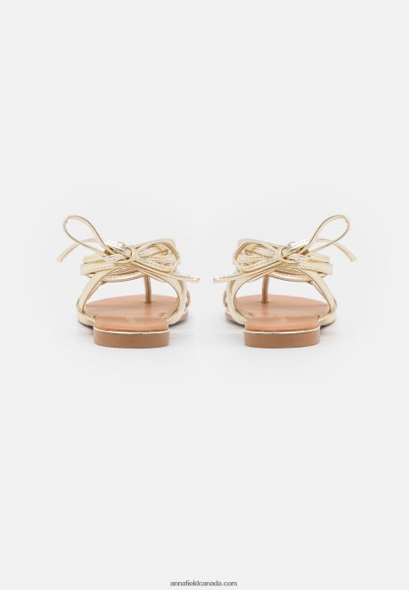 Anna Field Women T-Bar Sandals Gold H42J4Z1509