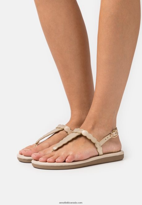 Anna Field Women T-Bar Sandals Gold H42J4Z1518