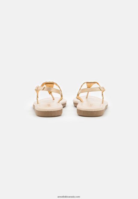 Anna Field Women T-Bar Sandals Gold H42J4Z1518