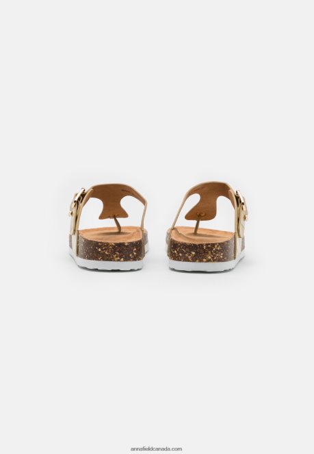 Anna Field Women T-Bar Sandals Khaki H42J4Z1543