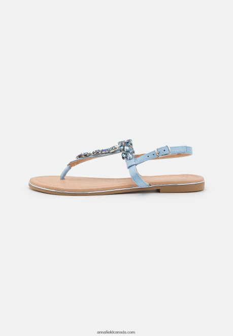 Anna Field Women T-Bar Sandals Light Blue H42J4Z1533