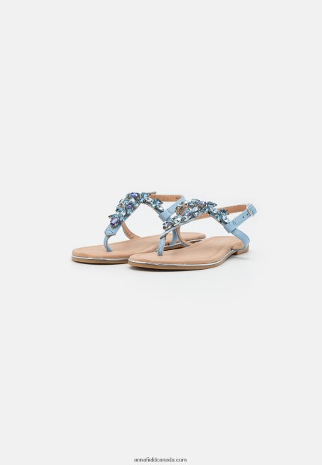 Anna Field Women T-Bar Sandals Light Blue H42J4Z1533