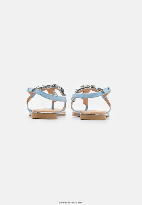 Anna Field Women T-Bar Sandals Light Blue H42J4Z1533