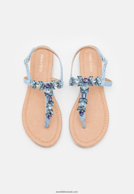 Anna Field Women T-Bar Sandals Light Blue H42J4Z1533