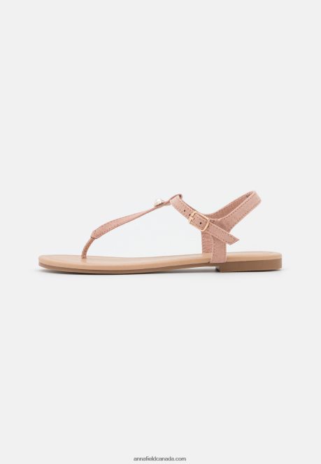 Anna Field Women T-Bar Sandals Light Pink H42J4Z1526