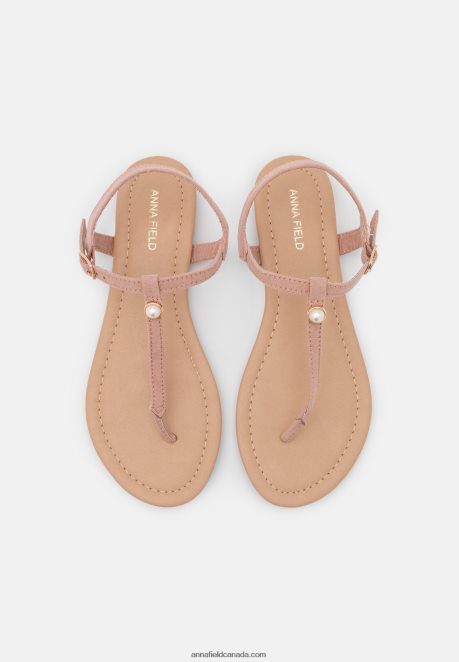 Anna Field Women T-Bar Sandals Light Pink H42J4Z1526