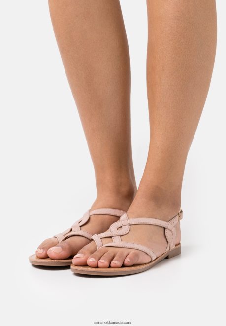 Anna Field Women T-Bar Sandals Light Pink H42J4Z1535