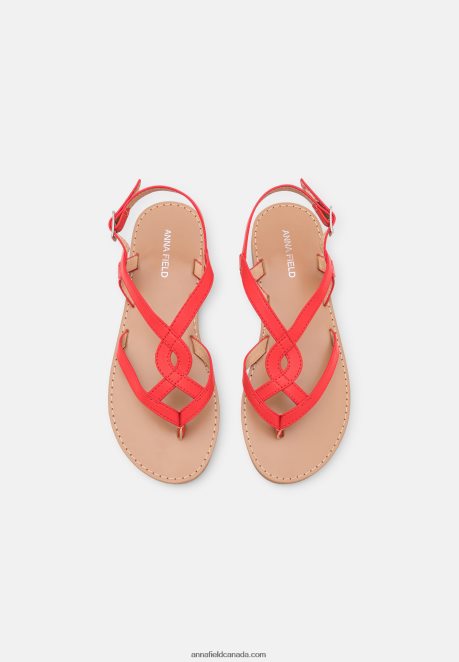 Anna Field Women T-Bar Sandals Red H42J4Z1525