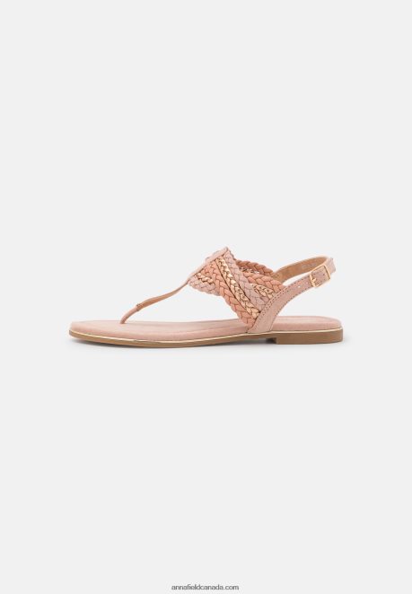 Anna Field Women T-Bar Sandals Rose Gold-Coloured H42J4Z1520