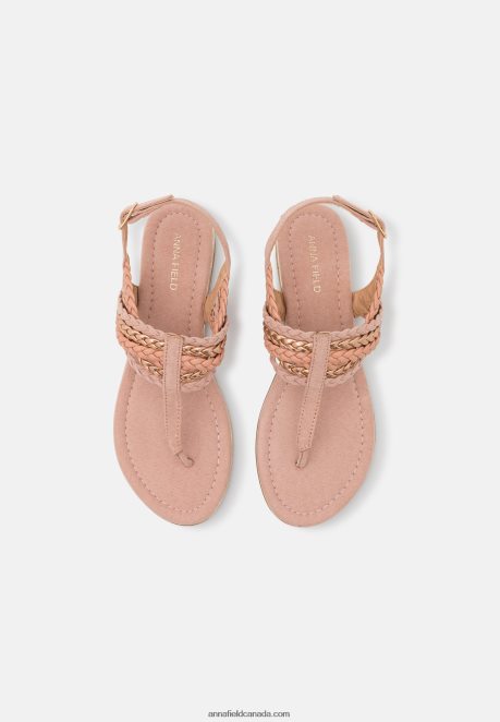Anna Field Women T-Bar Sandals Rose Gold-Coloured H42J4Z1520