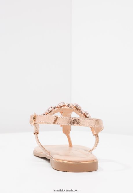 Anna Field Women T-Bar Sandals Rose Gold H42J4Z1497