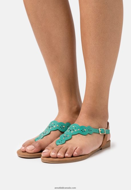 Anna Field Women T-Bar Sandals Turquoise H42J4Z1502