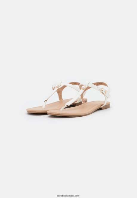Anna Field Women T-Bar Sandals White H42J4Z1505