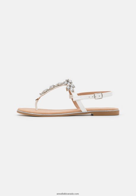 Anna Field Women T-Bar Sandals White H42J4Z1528