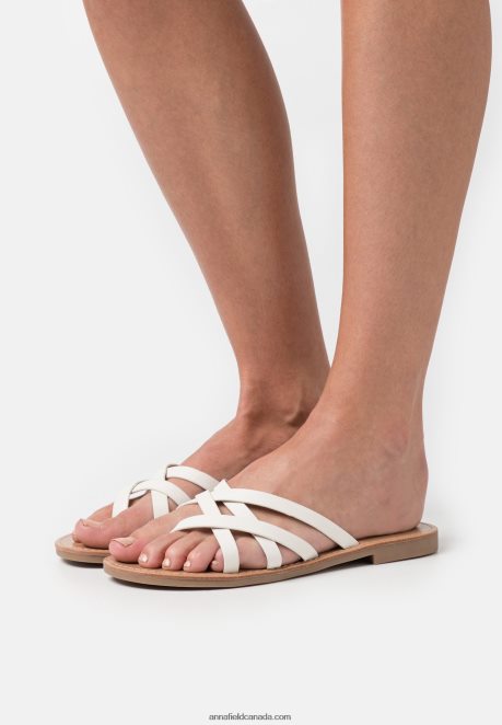 Anna Field Women T-Bar Sandals White H42J4Z1544
