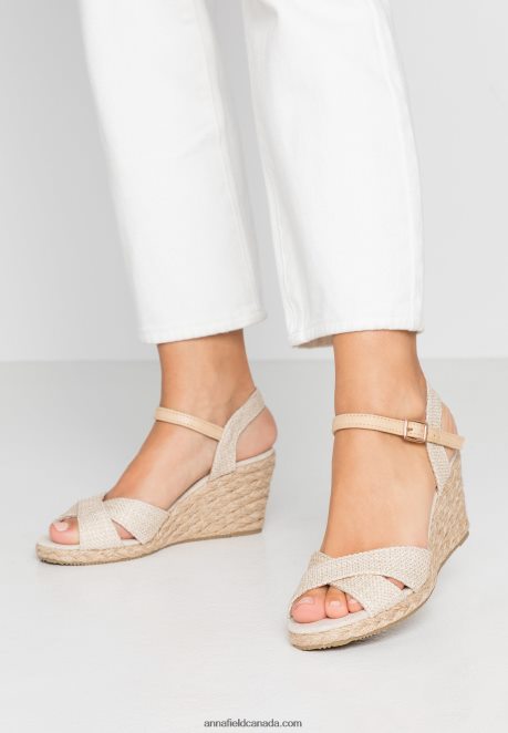 Anna Field Women Wedge Sandals Beige H42J4Z1449
