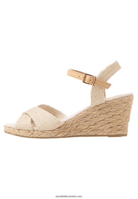 Anna Field Women Wedge Sandals Beige H42J4Z1449