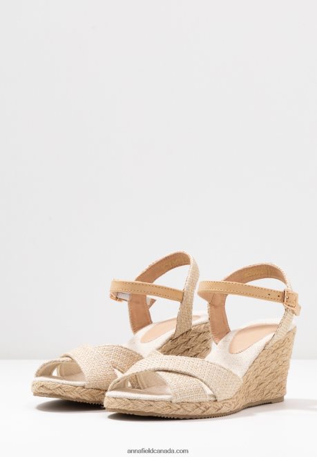 Anna Field Women Wedge Sandals Beige H42J4Z1449