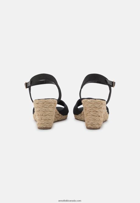 Anna Field Women Wedge Sandals Black H42J4Z1461