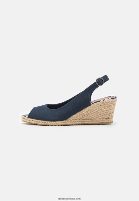 Anna Field Women Wedge Sandals Dark Blue H42J4Z1473
