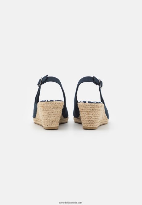 Anna Field Women Wedge Sandals Dark Blue H42J4Z1473