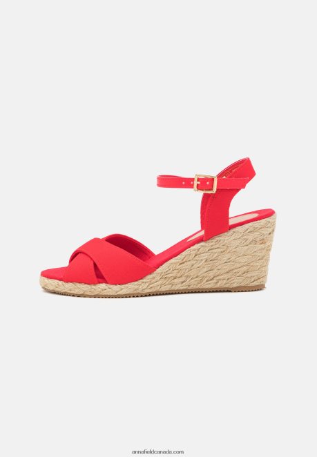 Anna Field Women Wedge Sandals Red H42J4Z1468