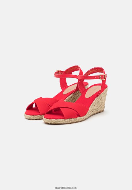 Anna Field Women Wedge Sandals Red H42J4Z1468