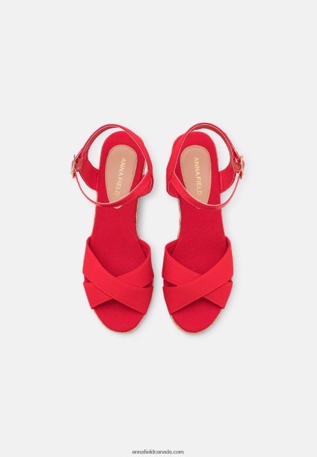 Anna Field Women Wedge Sandals Red H42J4Z1468