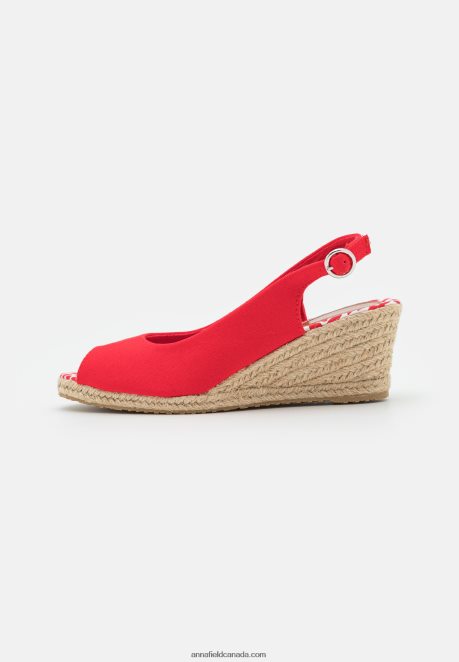 Anna Field Women Wedge Sandals Red H42J4Z1490