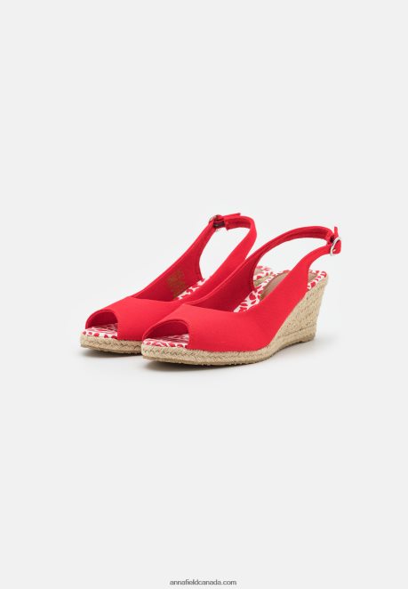 Anna Field Women Wedge Sandals Red H42J4Z1490
