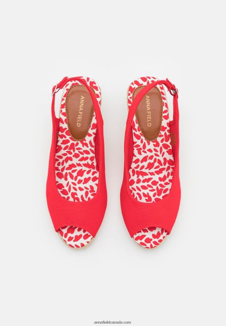 Anna Field Women Wedge Sandals Red H42J4Z1490