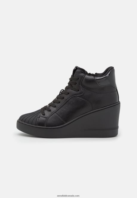 Anna Field Women High-Top Trainers Black H42J4Z1227