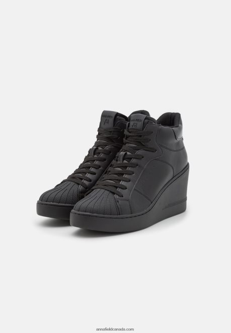 Anna Field Women High-Top Trainers Black H42J4Z1227