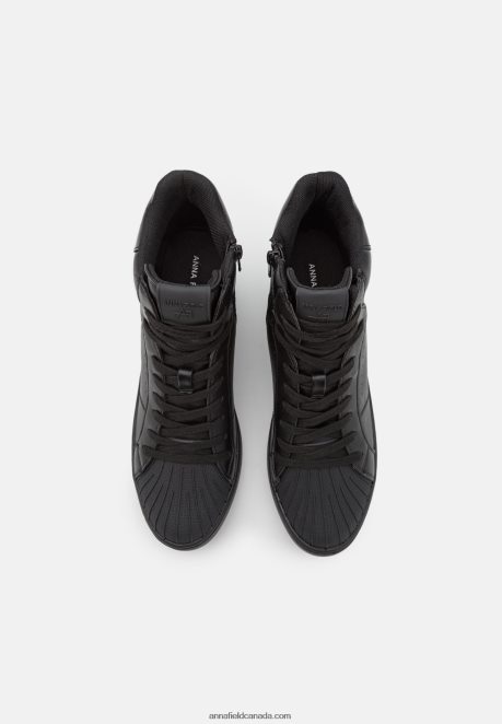 Anna Field Women High-Top Trainers Black H42J4Z1227