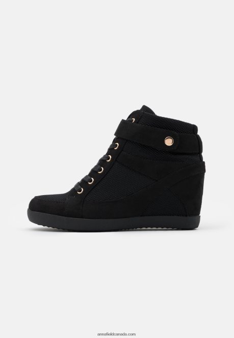 Anna Field Women High-Top Trainers Black H42J4Z1228